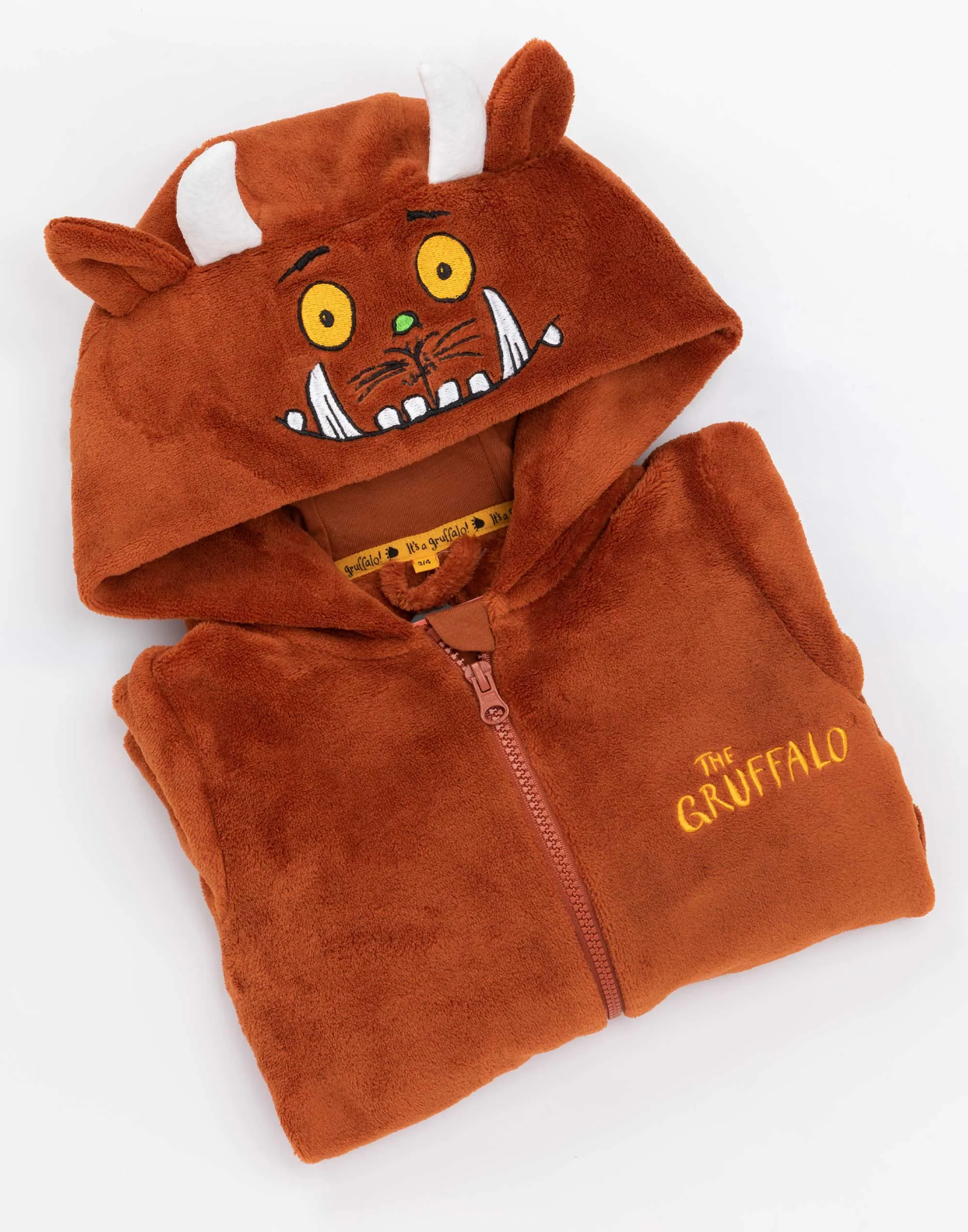 The Gruffalo Onesie For Kids Fluffy Character Pyjamas - Brown