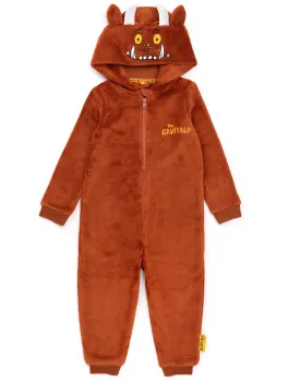 The Gruffalo Onesie For Kids Fluffy Character Pyjamas - Brown