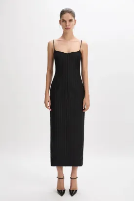 The Pinstripe Strap Dress