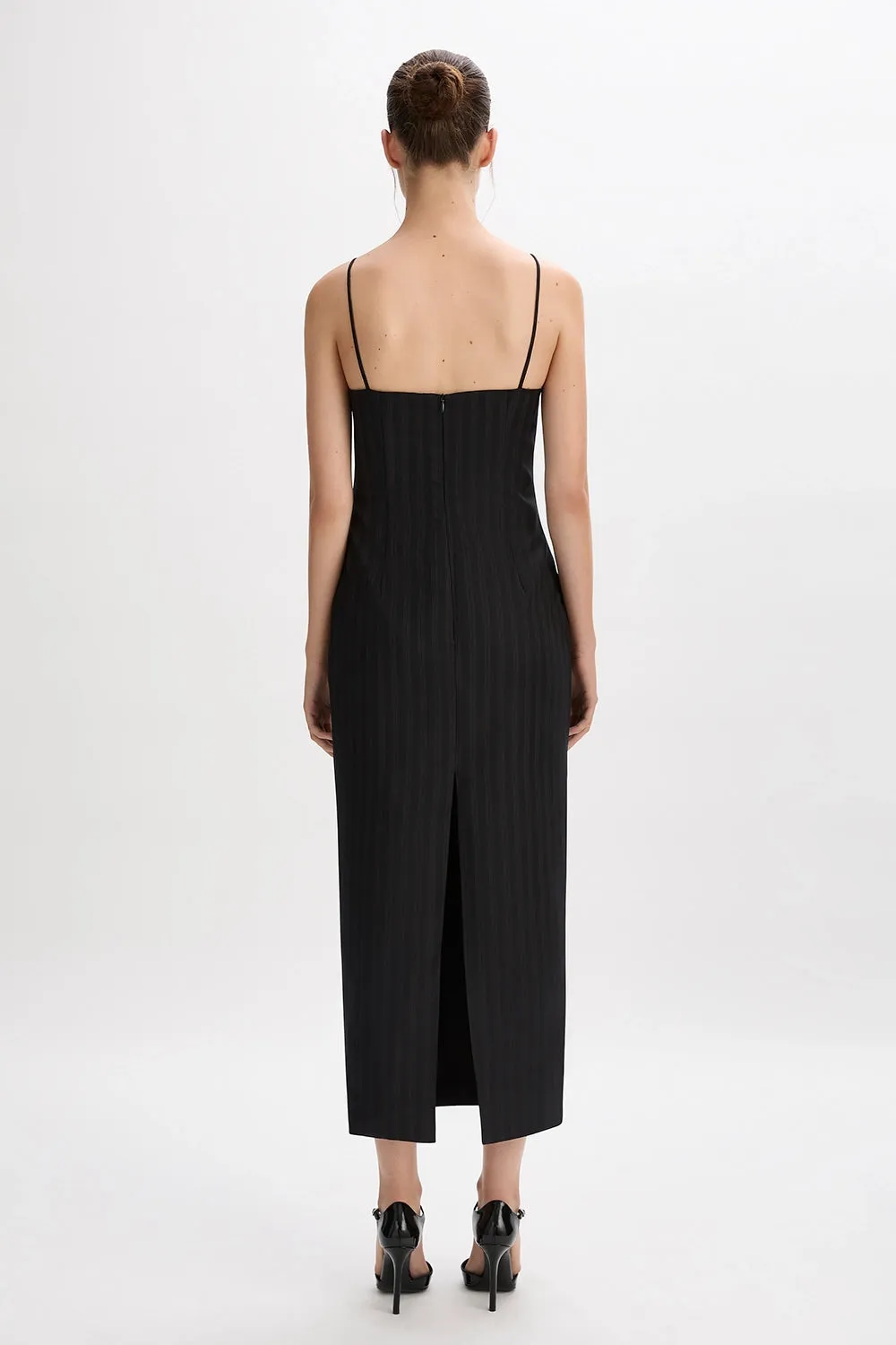 The Pinstripe Strap Dress