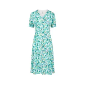 TIGI 14/16 Mock Button All Over Print Dress