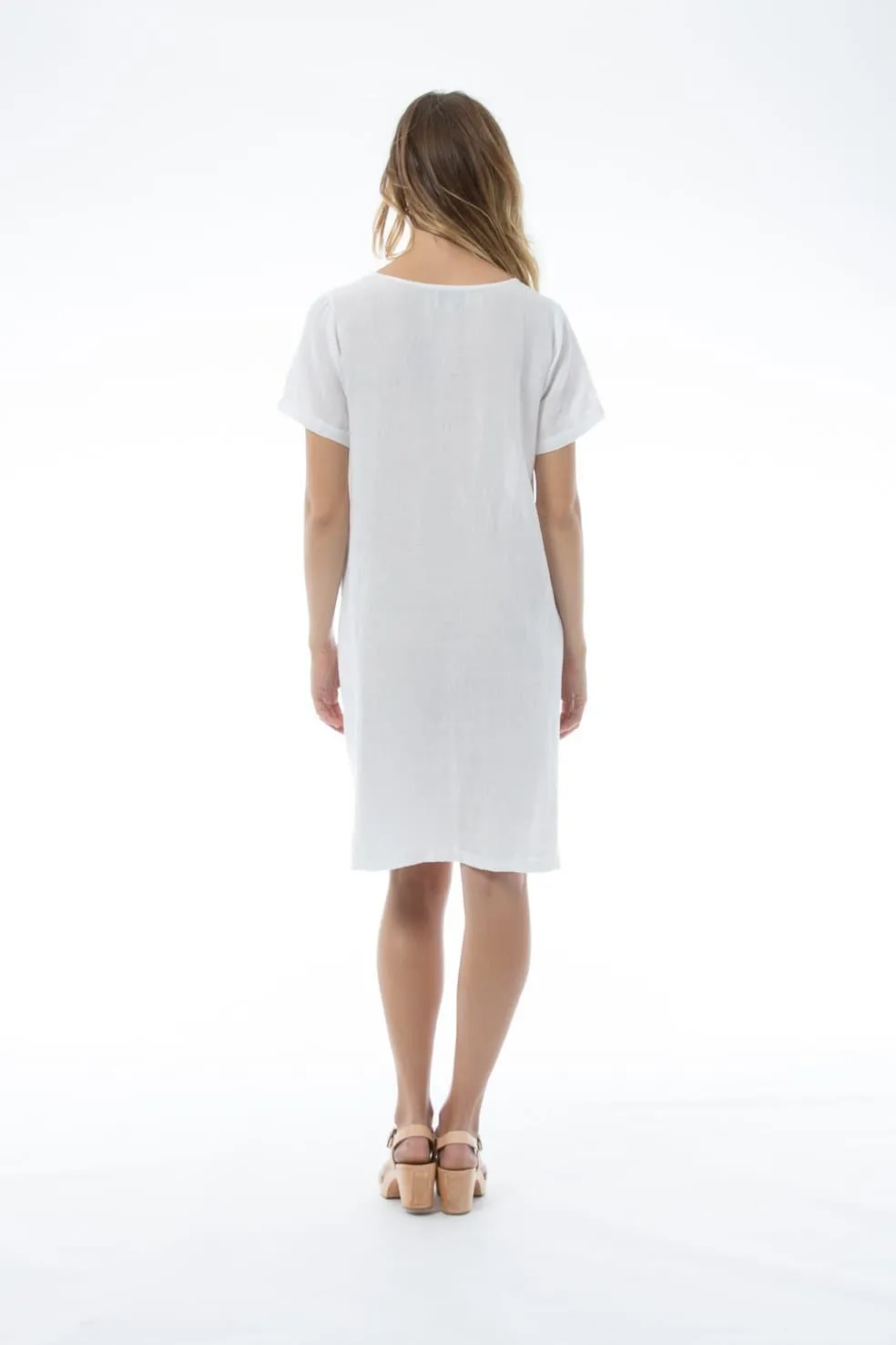 V-neck White Dress - Willa dress