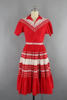 Vintage 1940s Square Dance Dress from Bogarts Fort Worth Texas