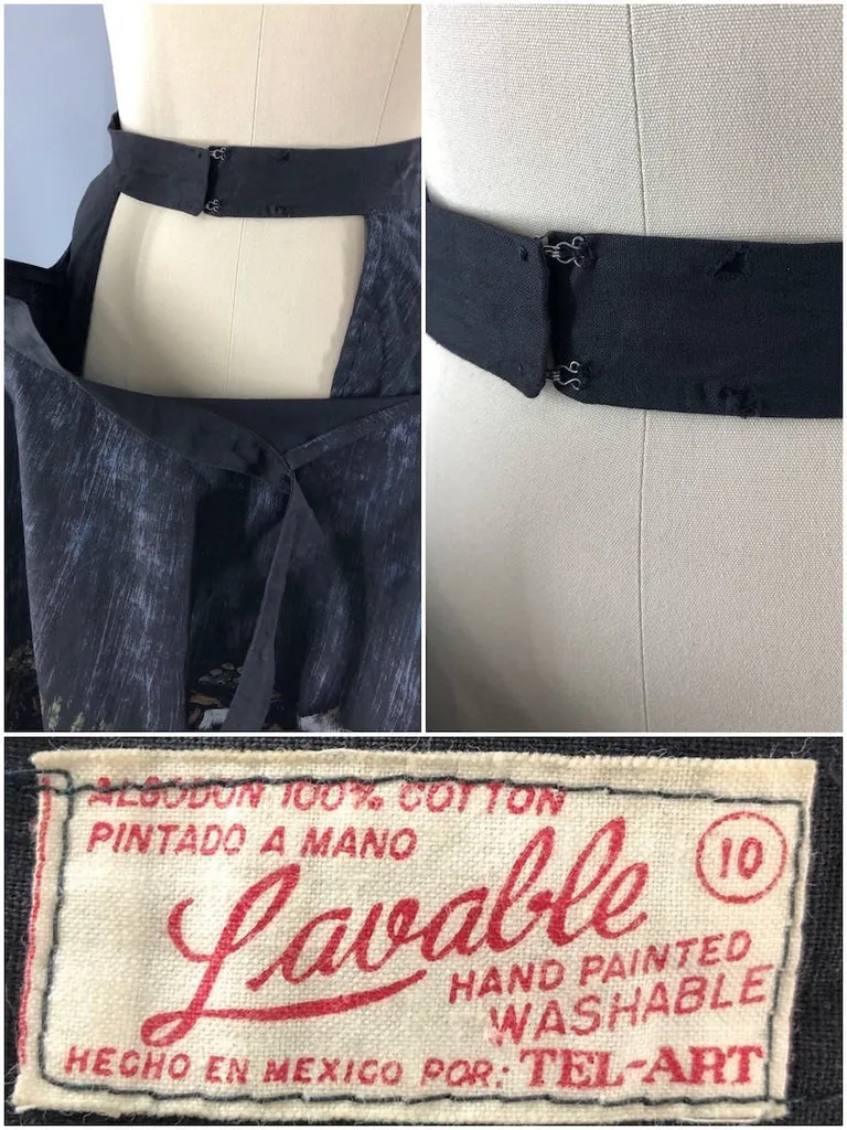 Vintage 1950s Mexican Señoritas Skirt