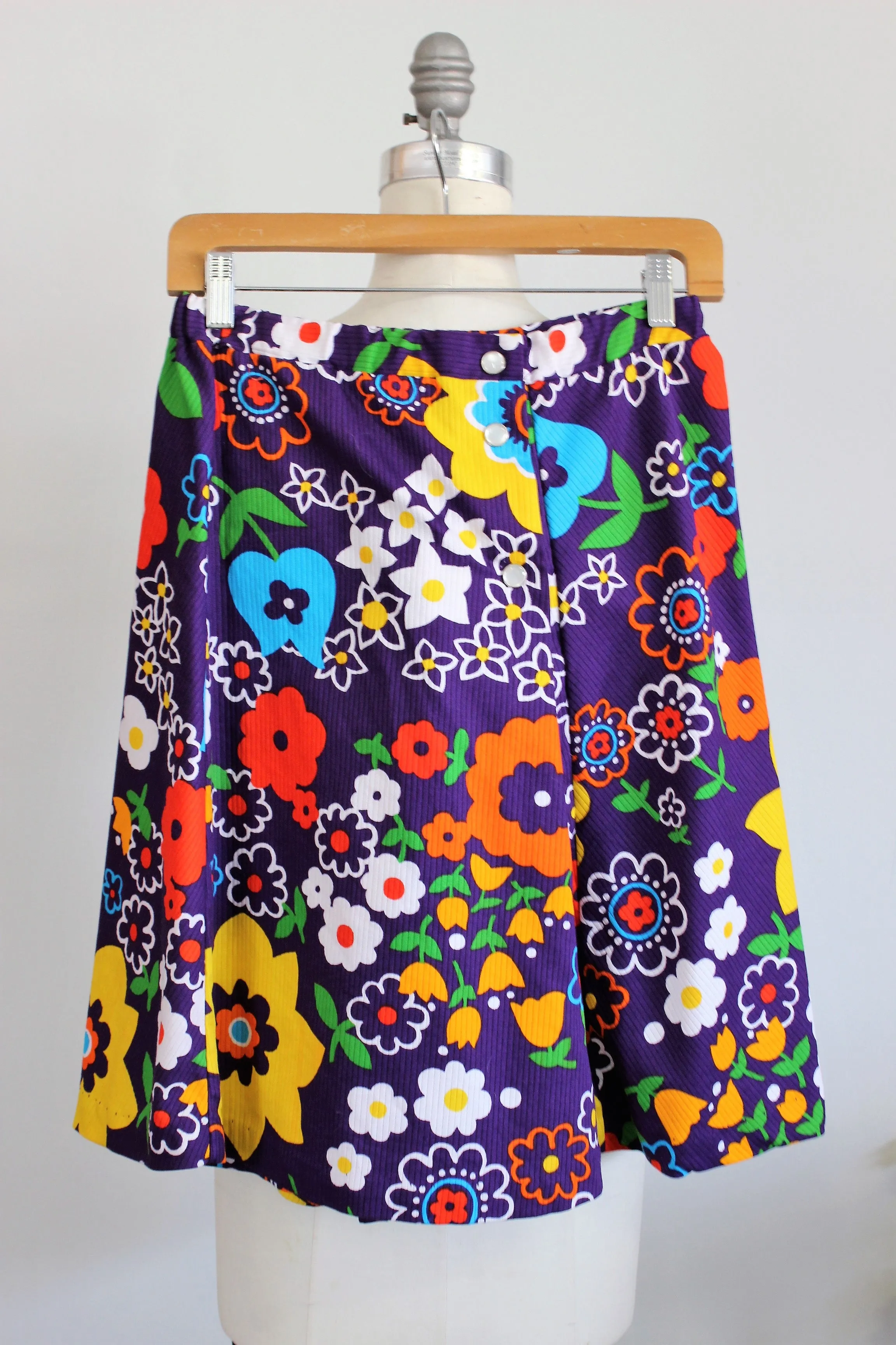 Vintage 1970s Skort Romper Shorts by Miss Elaine