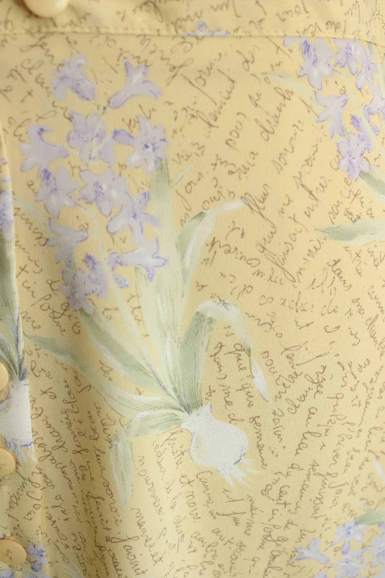 Vintage 1990s Hillard & Hanson Yellow Floral Print Skirt