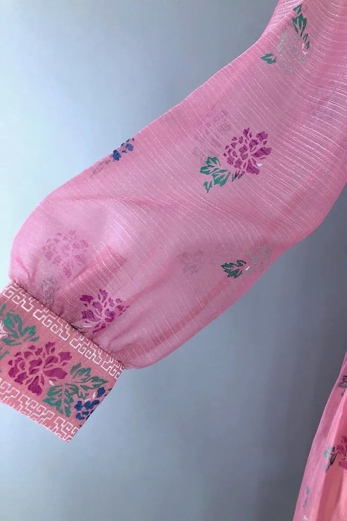 Vintage Alfred Shaheen Orchid Pink Dress