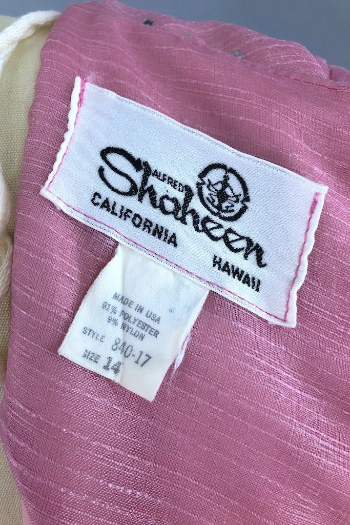 Vintage Alfred Shaheen Orchid Pink Dress