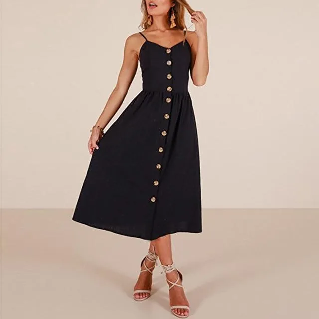 Vintage Casual Sun Female Dress