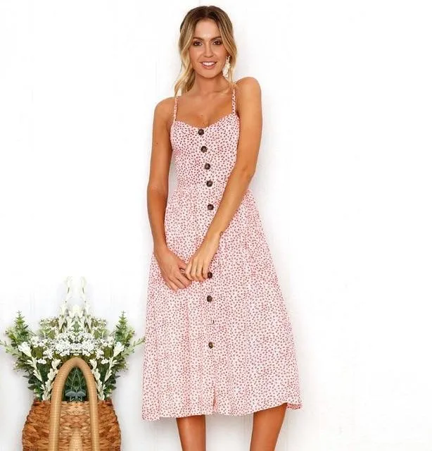 Vintage Casual Sun Female Dress