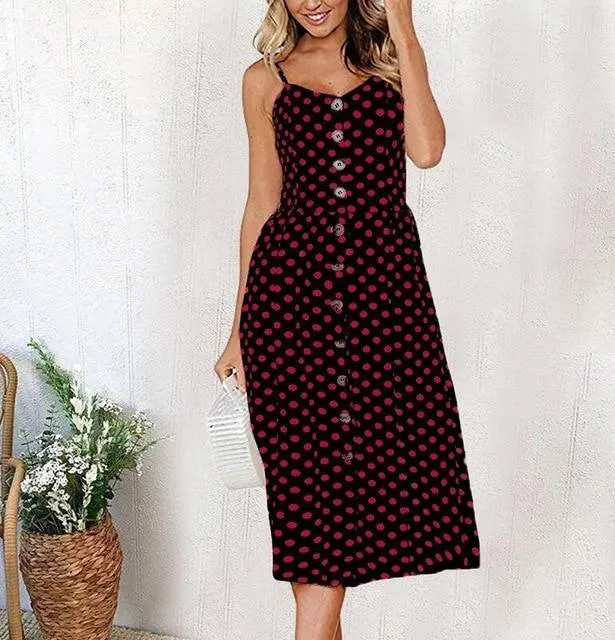 Vintage Casual Sun Female Dress