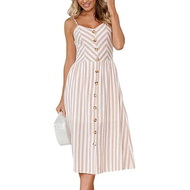 Vintage Casual Sun Female Dress