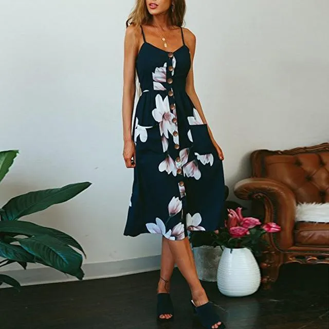 Vintage Casual Sun Female Dress