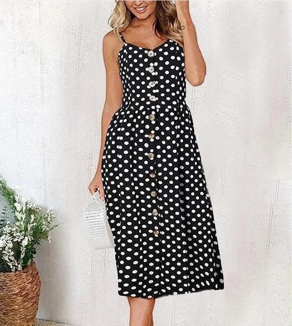 Vintage Casual Sun Female Dress