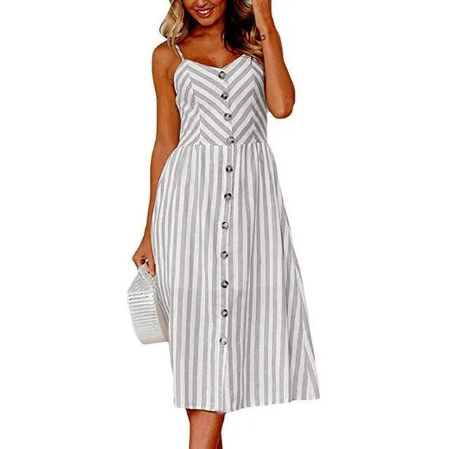 Vintage Casual Sun Female Dress