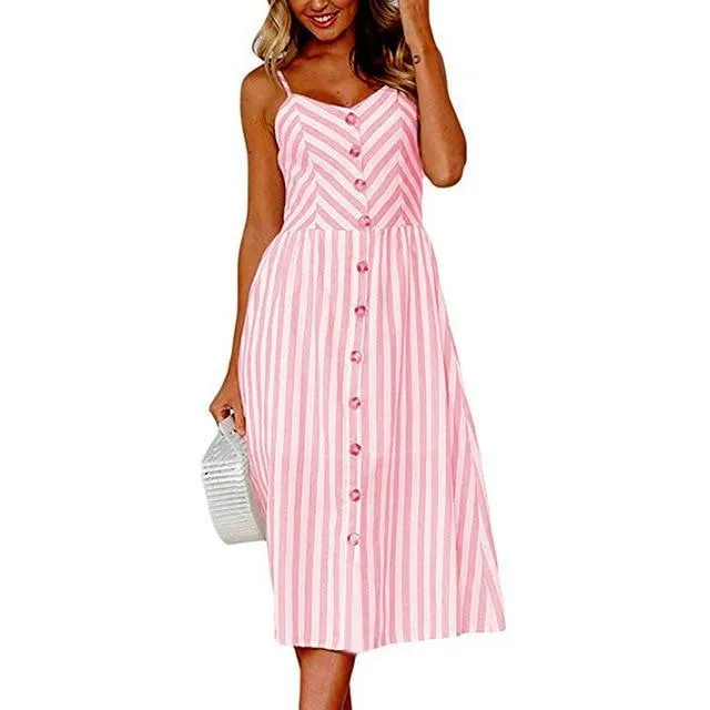 Vintage Casual Sun Female Dress