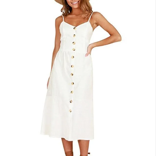 Vintage Casual Sun Female Dress