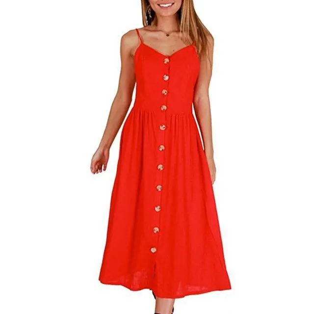 Vintage Casual Sun Female Dress