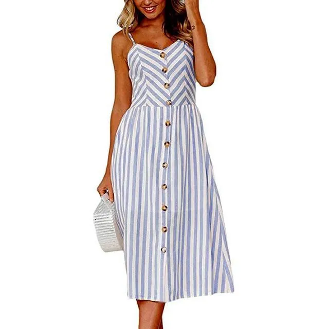 Vintage Casual Sun Female Dress