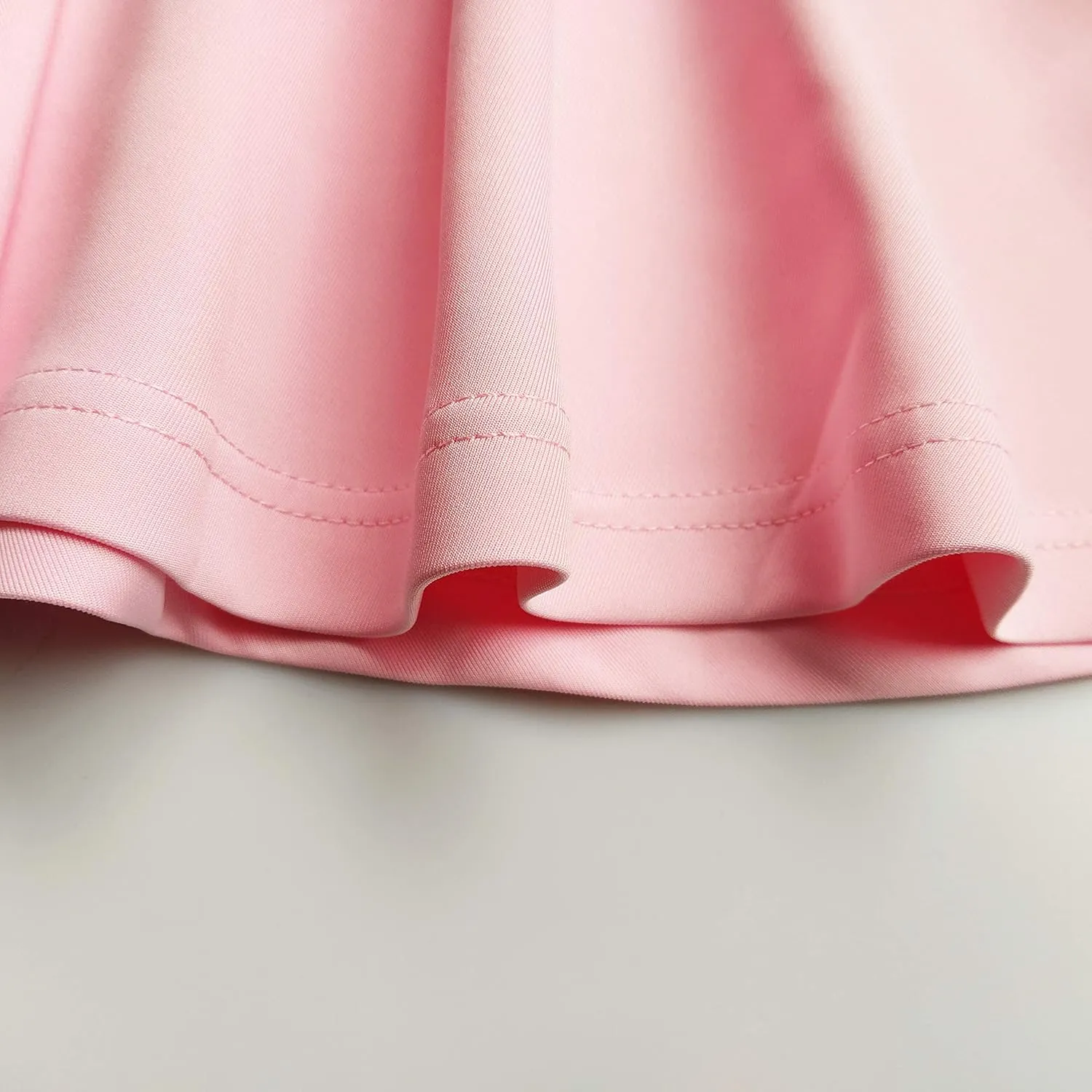 Women's Elastic Waist Pleated Short Braces Skirt Mini Suspender Skirt