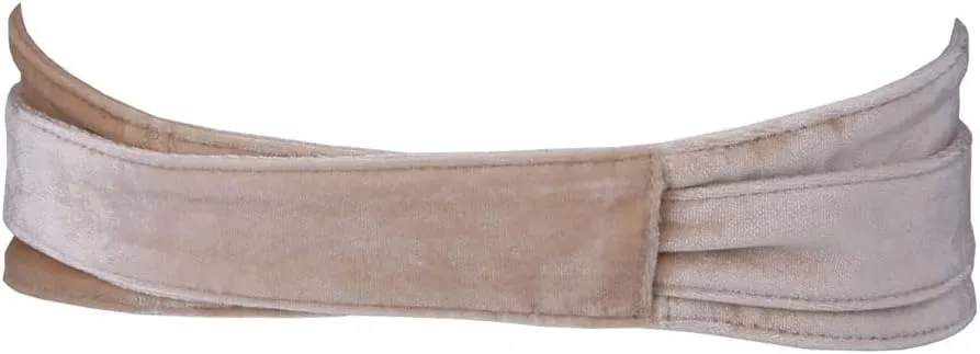 Women's Velvet Self Tie Wrap Around Waist Belt Wide Waistband Cinch Dress Belts