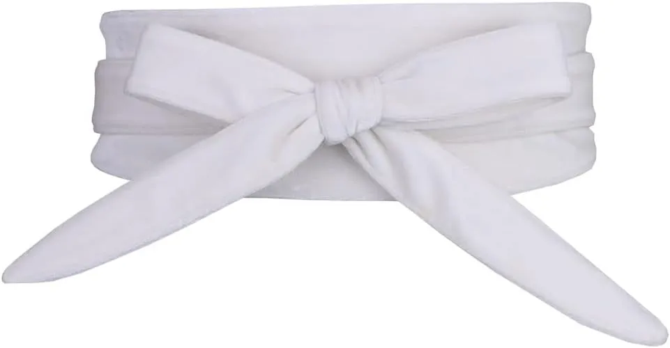 Women's Velvet Self Tie Wrap Around Waist Belt Wide Waistband Cinch Dress Belts