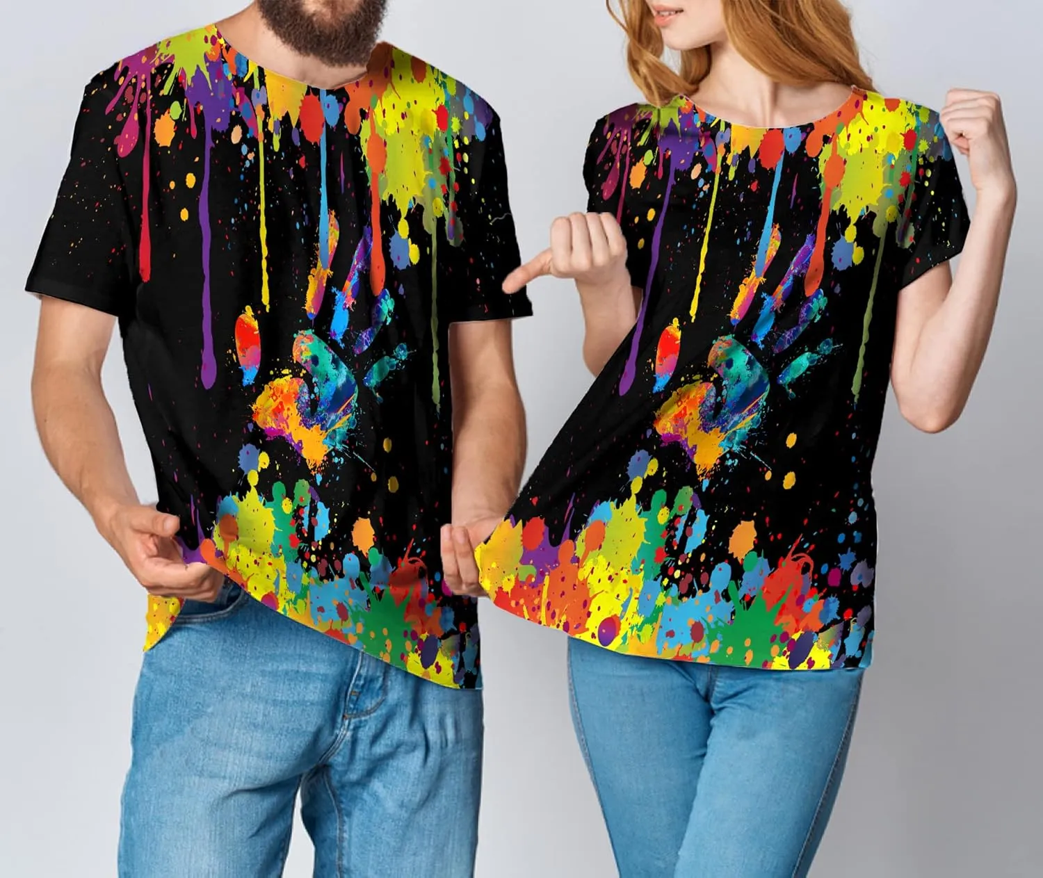 Yasswete Men and Women Shirts Unisex 3D Fashion Printed Shirts for Adults Short Sleeve Top T-Shirts